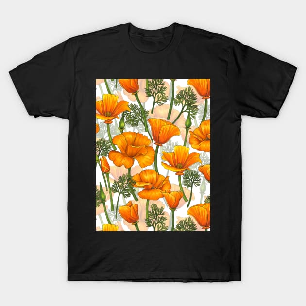 California poppies T-Shirt by katerinamk